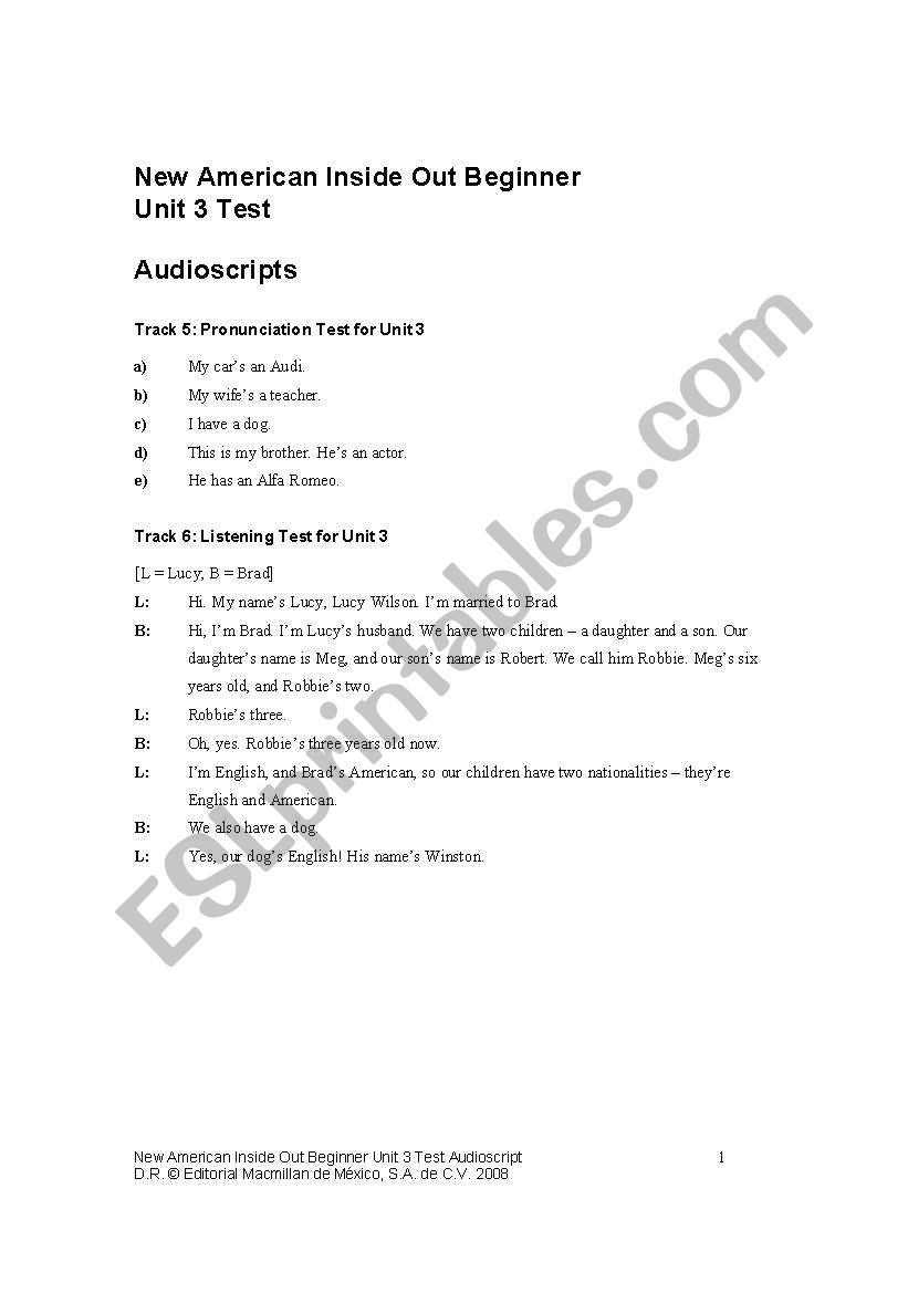 conversation worksheet