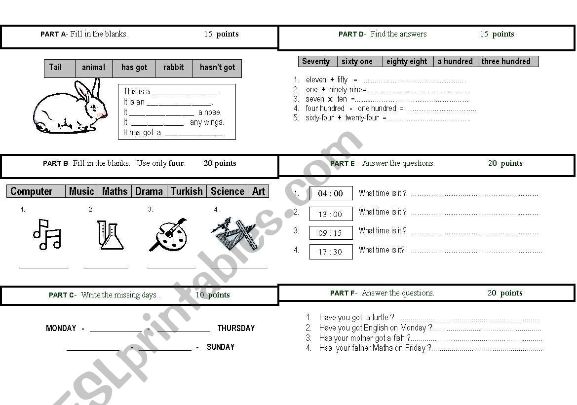 have got / hasgot worksheet