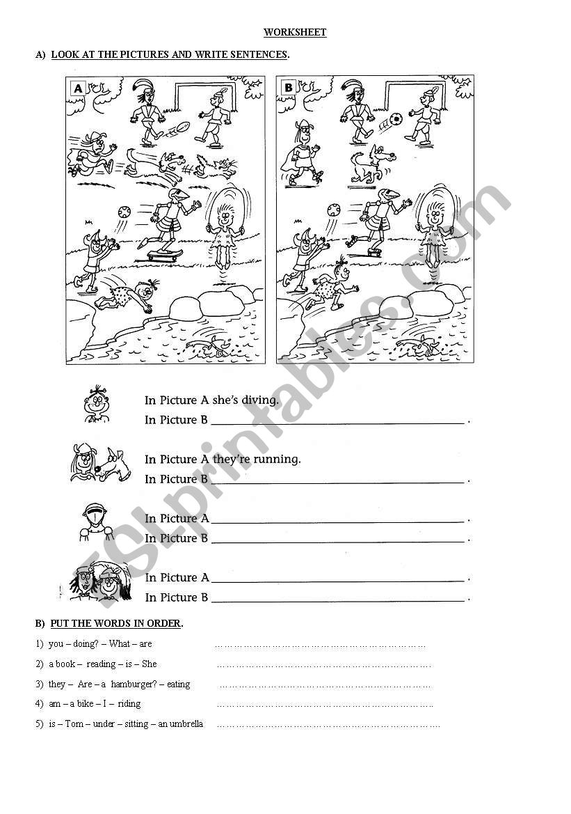 Present Continuous worksheet