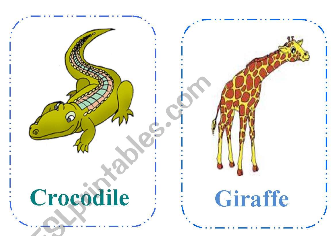 WILD ANIMALS FLASHCARDS worksheet