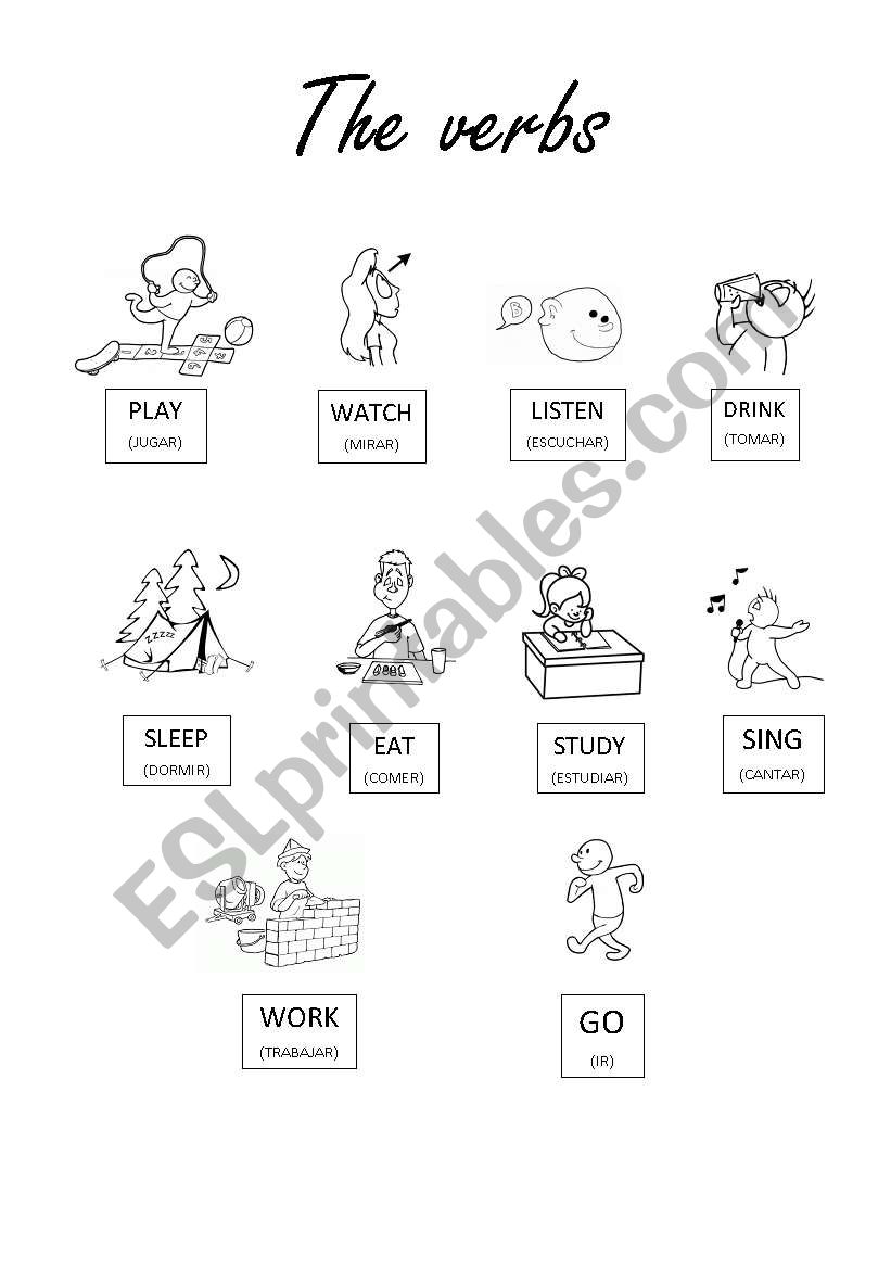 The Basic Verbs ESL Worksheet By Charlesconto