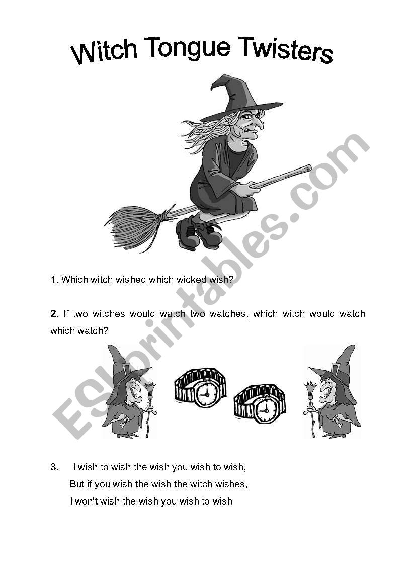 Witch Tongue Twisters for Halloween