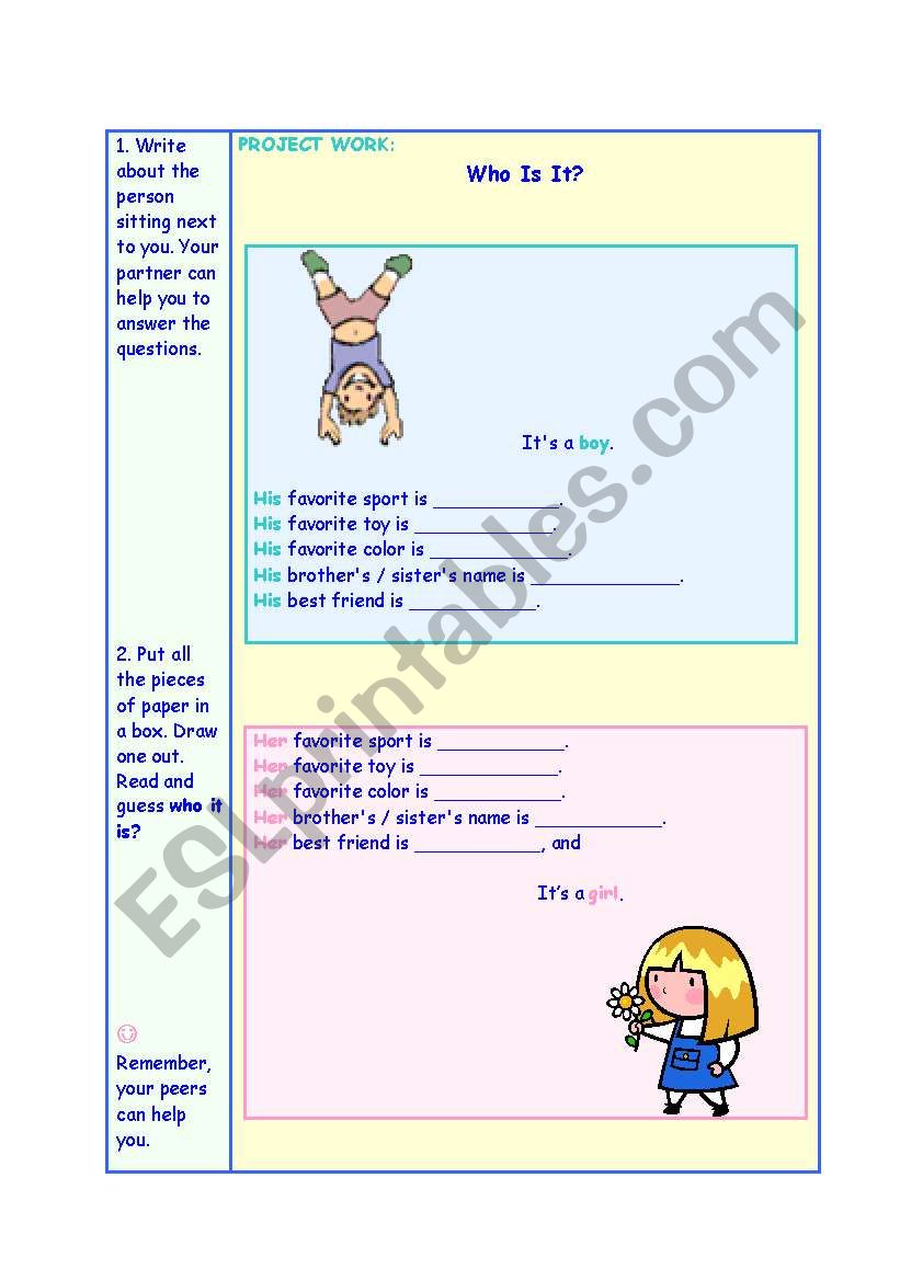 Questionnaire: Describing people 