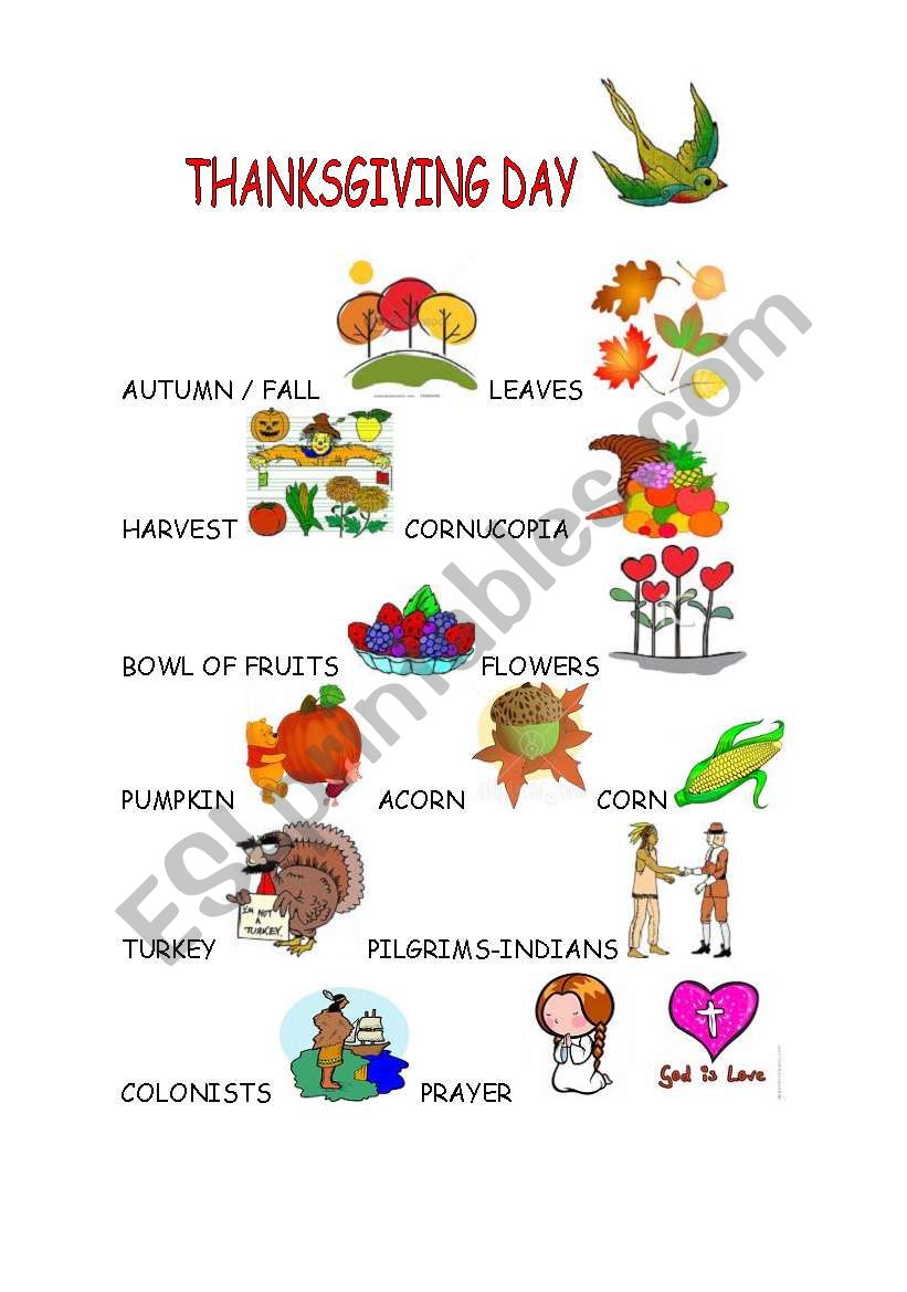 Thanksgiving Day worksheet