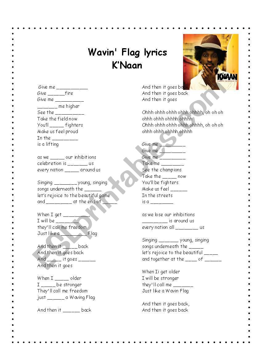 wavin Flag song worksheet