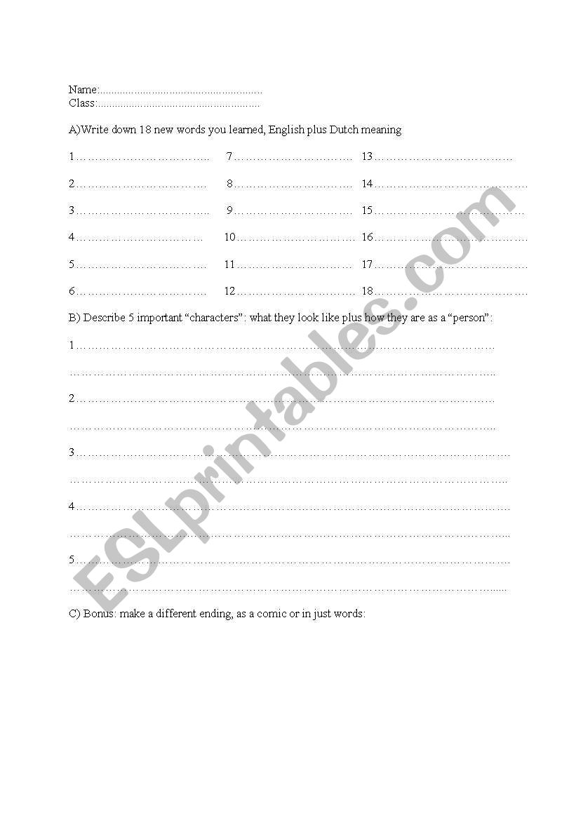 finding nemo worksheet