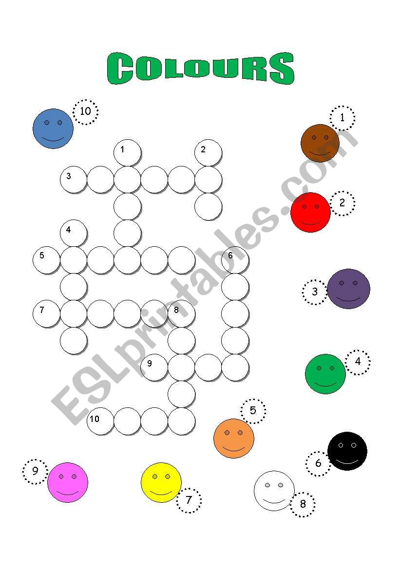 Colours worksheet