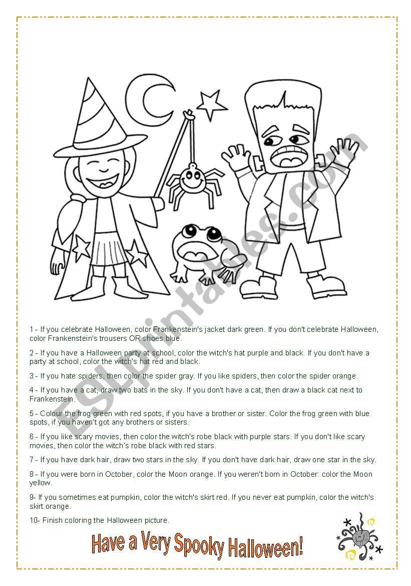 Halloween Glyph 2010! worksheet