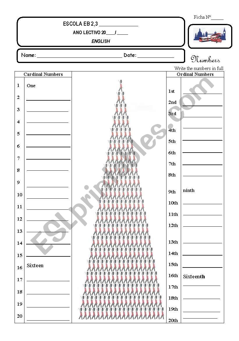 Numbers worksheet