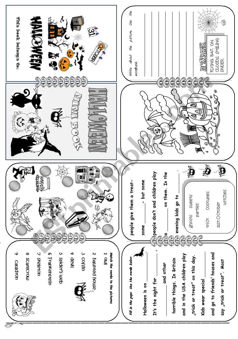 Halloween Mini Book worksheet