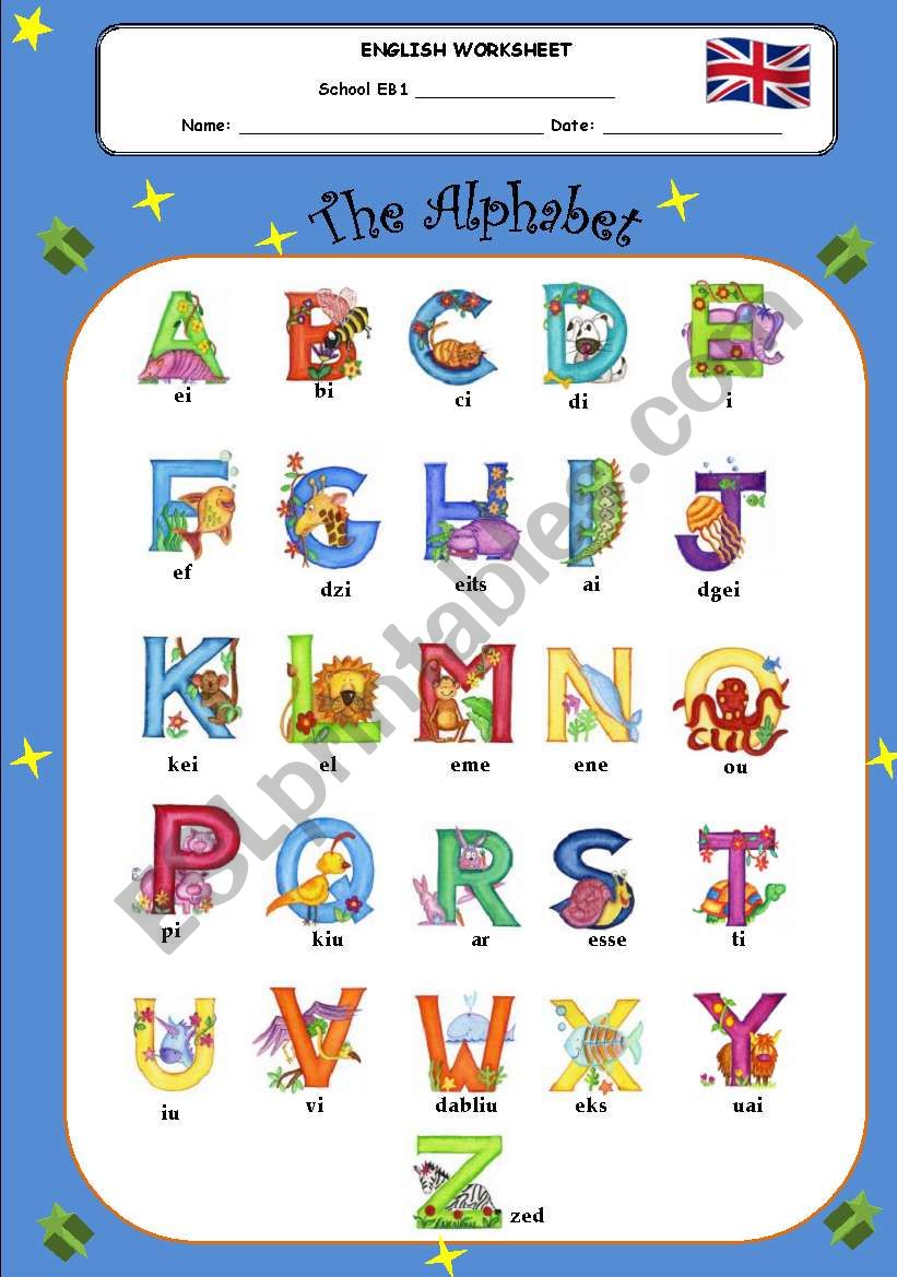 Alphabet- how to pronouce it worksheet