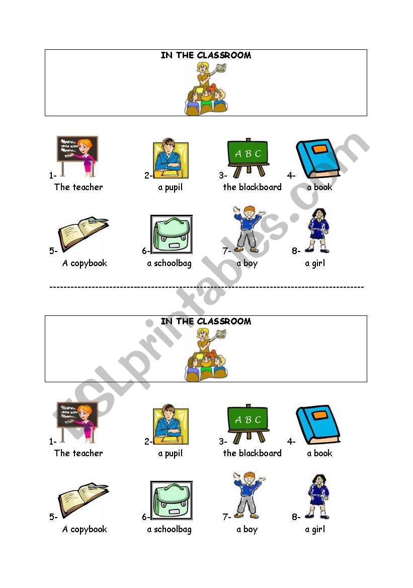 Classroom worksheet