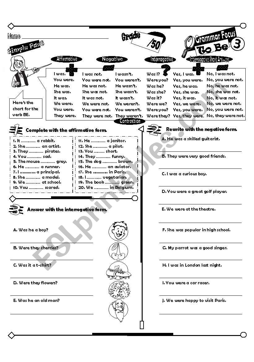 Grammar Focus Series_03 To BE SIMPLE PAST (Fully Editable + Answer Key)