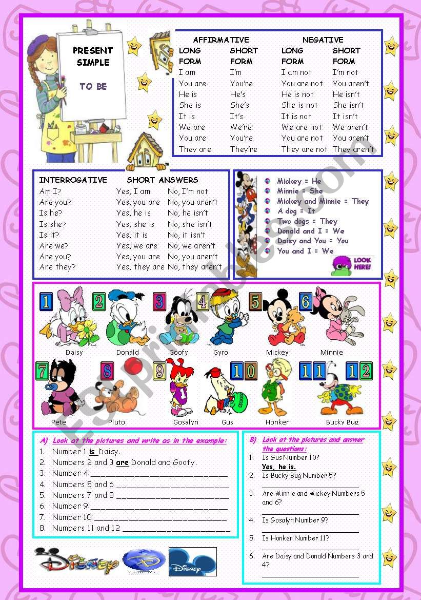 BE - PRESENT SIMPLE worksheet