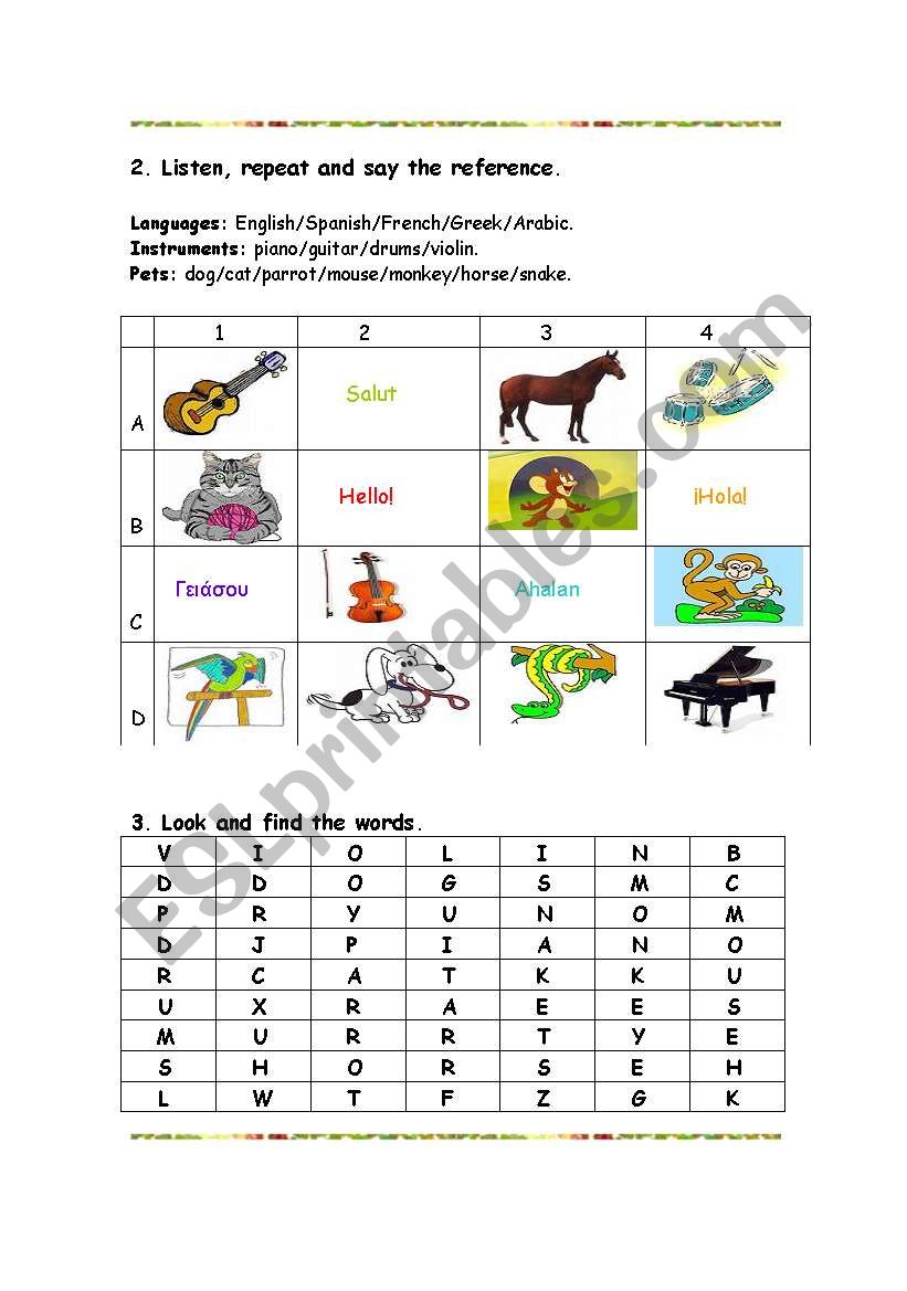 I can speak English worksheet
