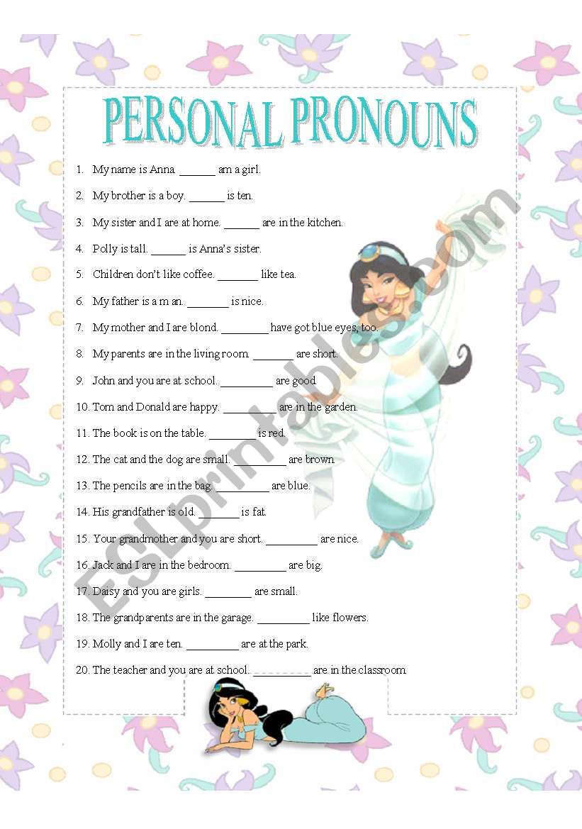 Personal Pronouns worksheet