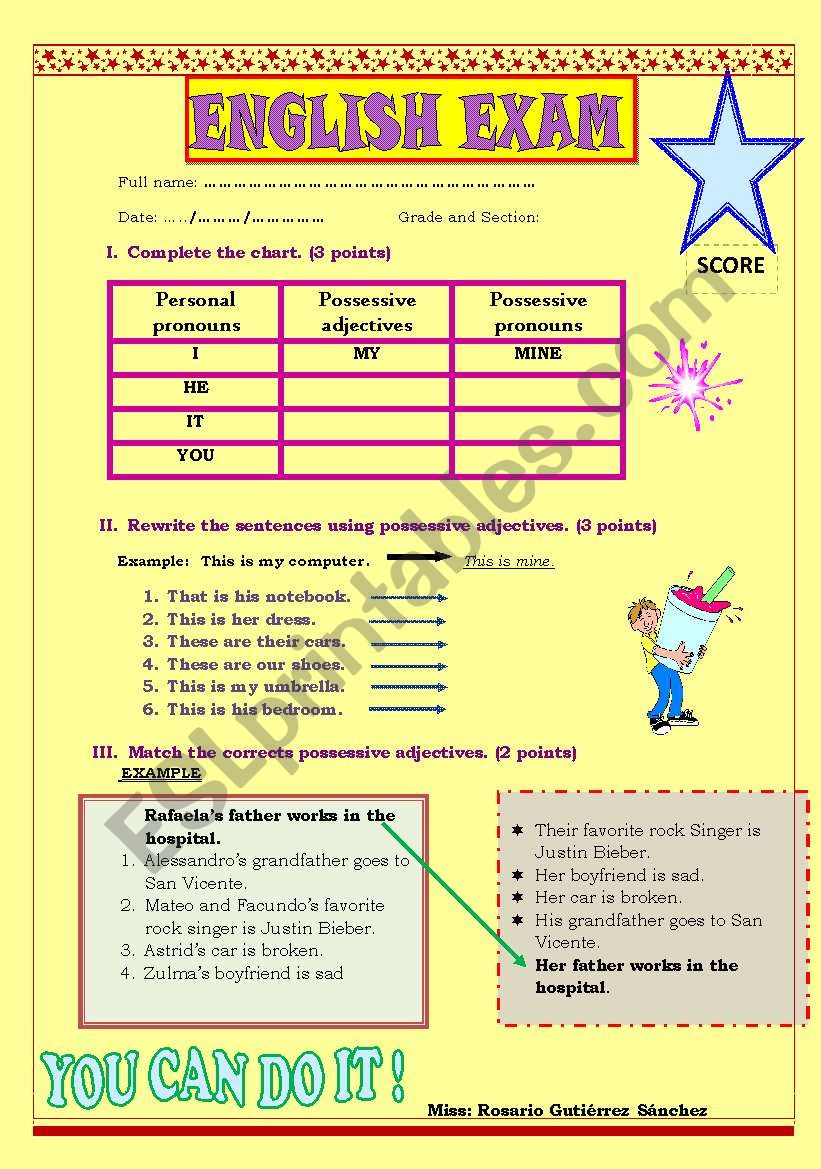 personal,posessive and aadjectives pronouns