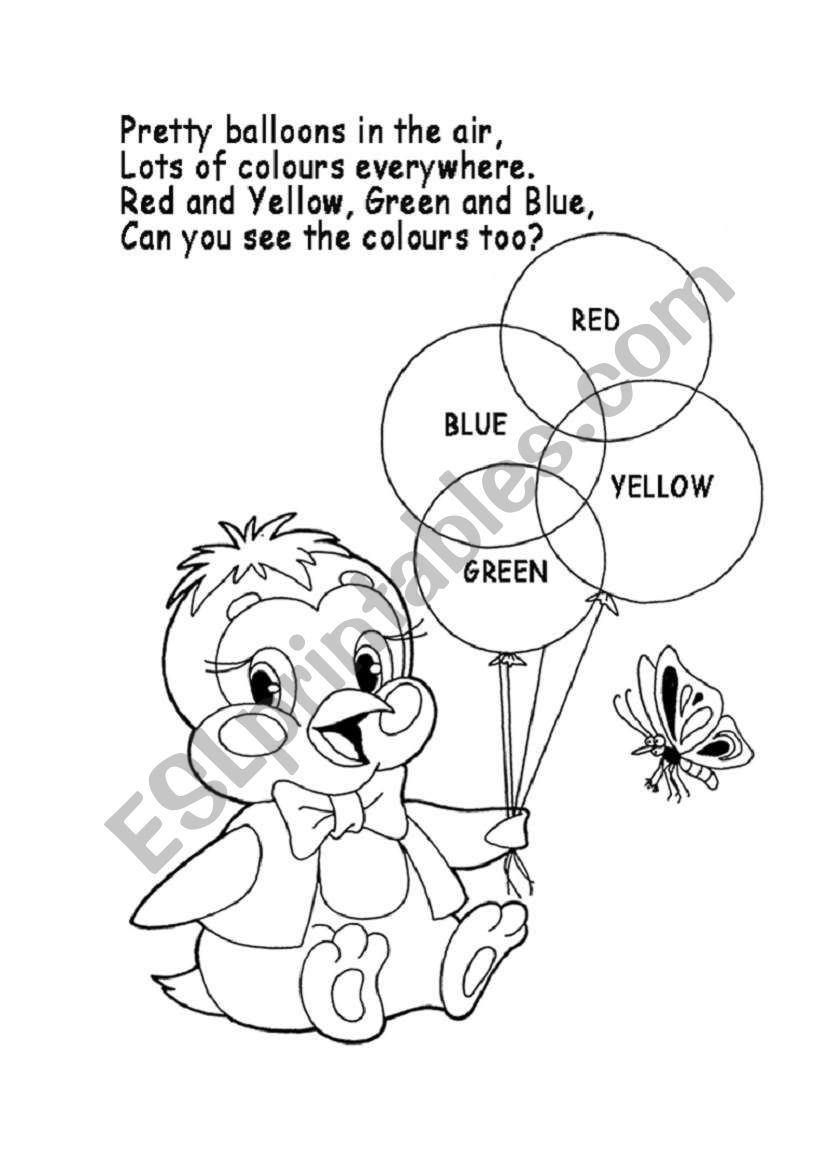 Pretty Balloons.  worksheet