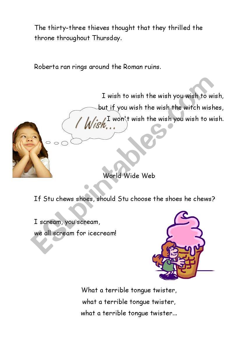 Tongue-twisters_vol 1 worksheet