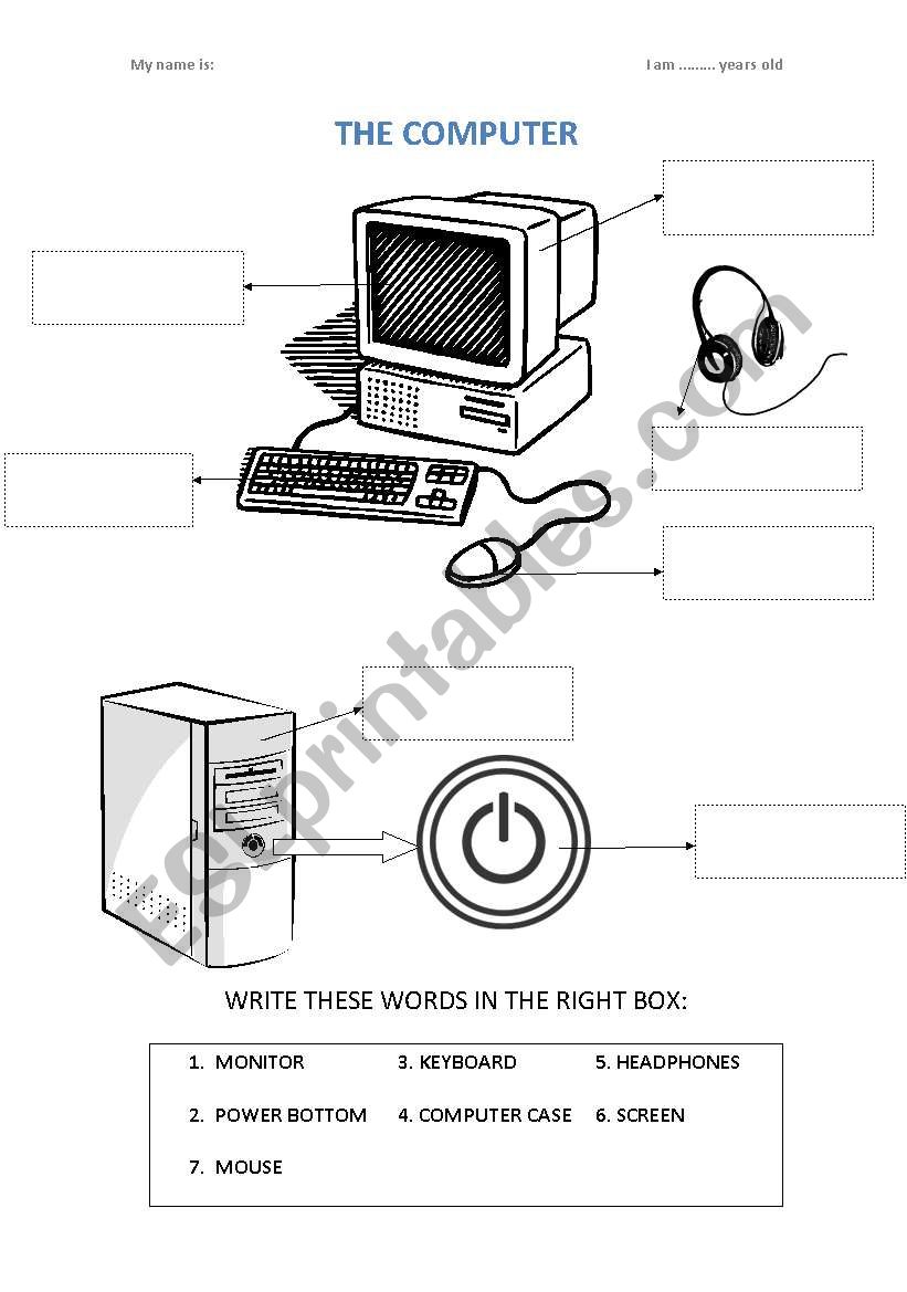 The computer worksheet