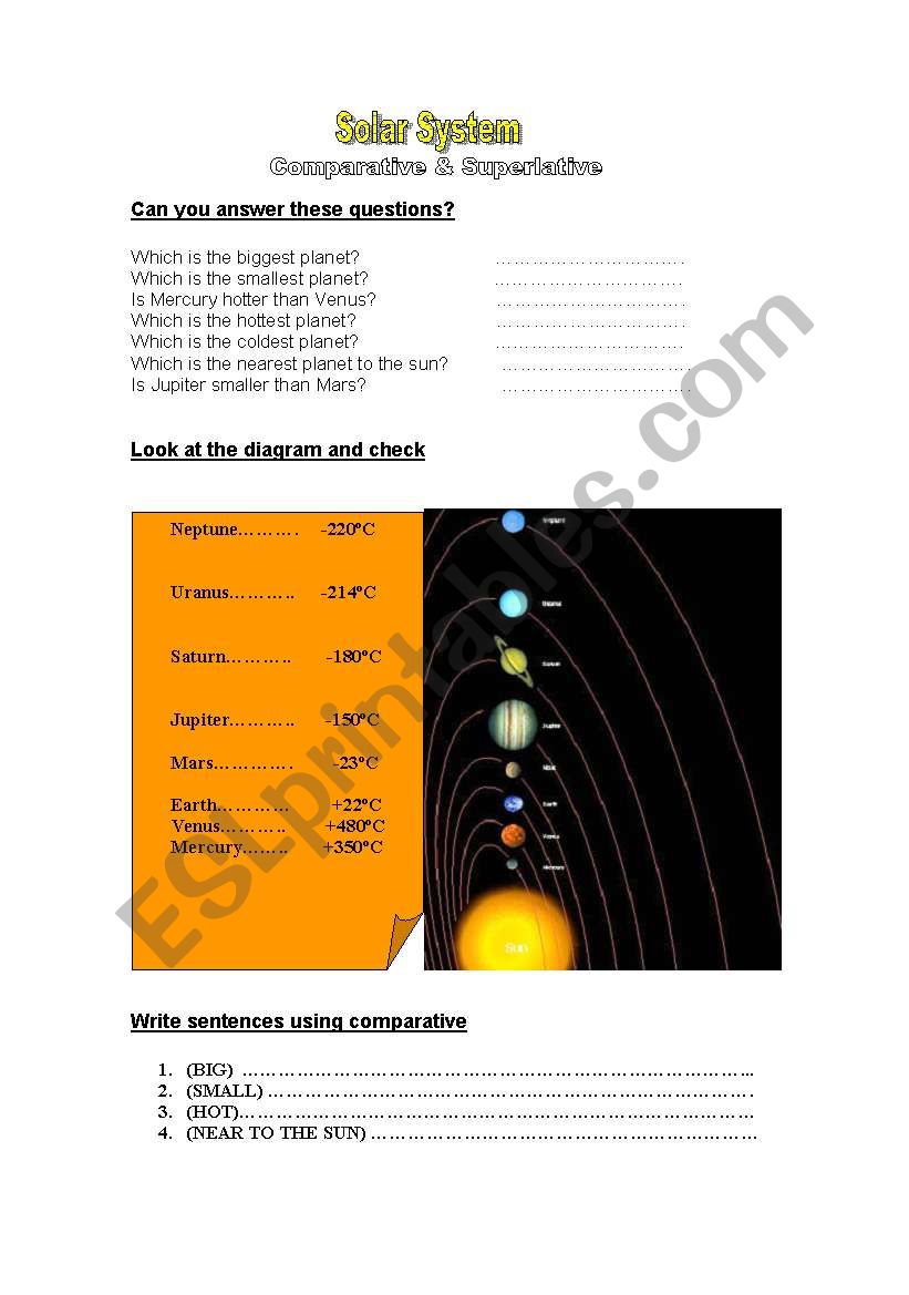 Solar System / Comparative & Superlative