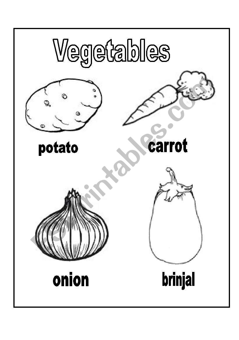 Vegetables worksheet