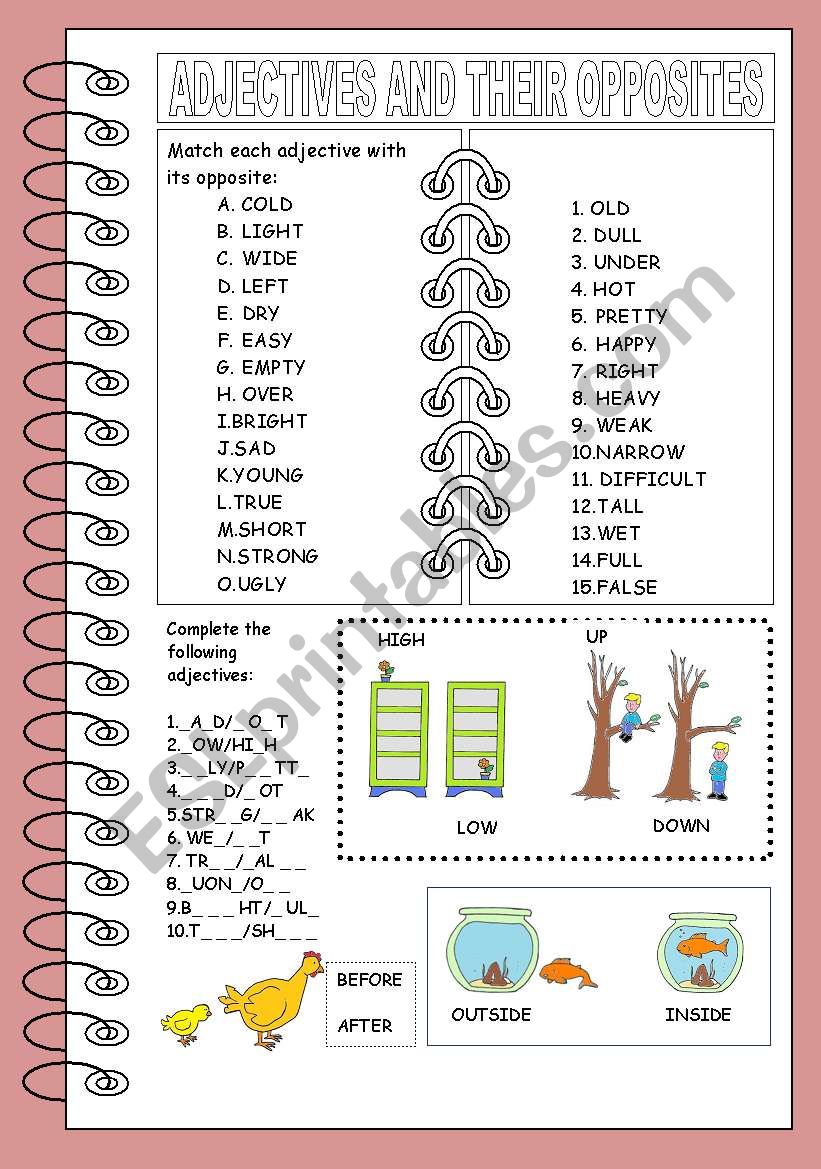 OPPOSITE ADJECTIVES (1) worksheet