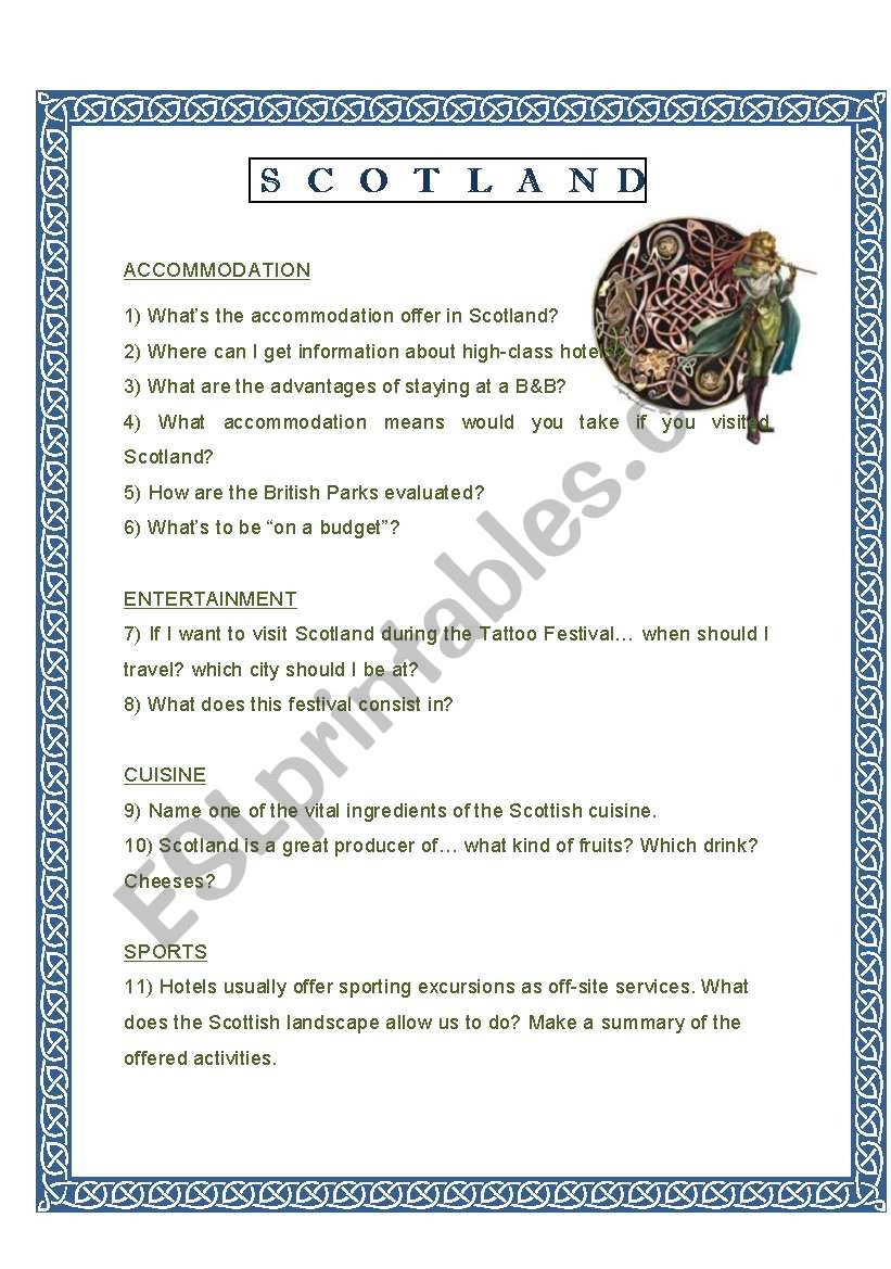 Scotland worksheet