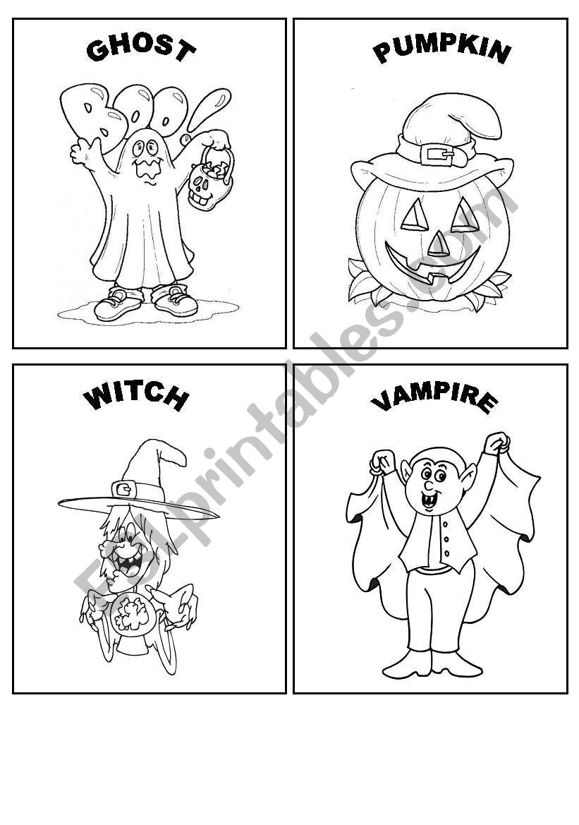 Mini Book Halloween worksheet