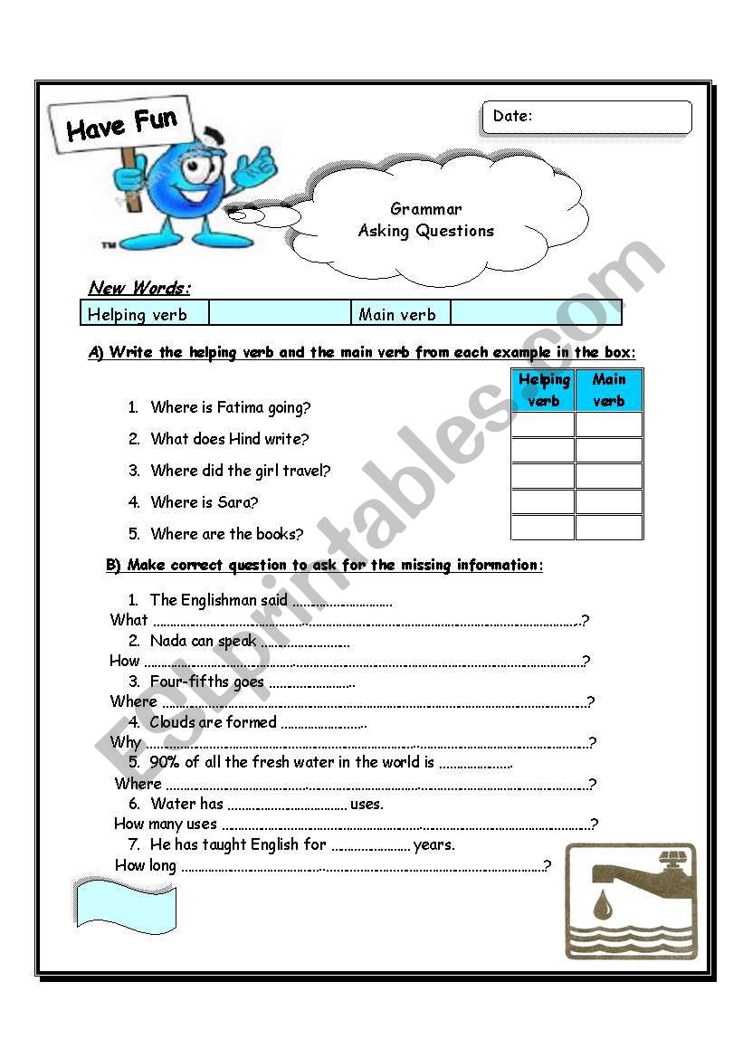 Asking Questions worksheet