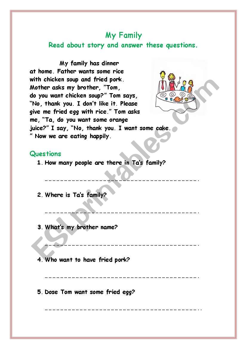 Family worksheet