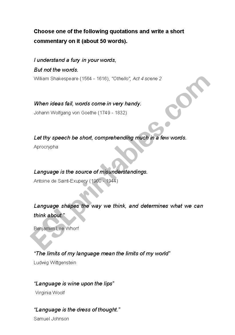 What is language? worksheet