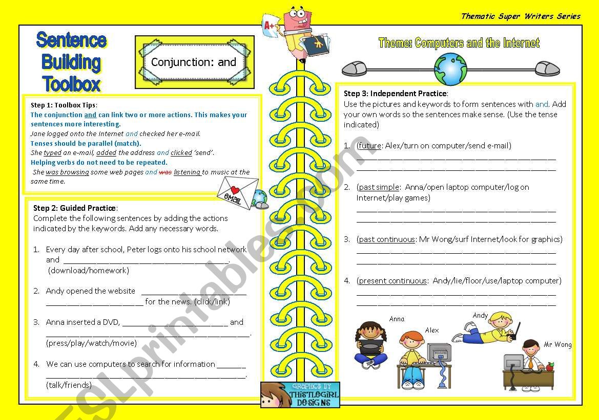 Super Writers Series - Sentence building toolbox (and)