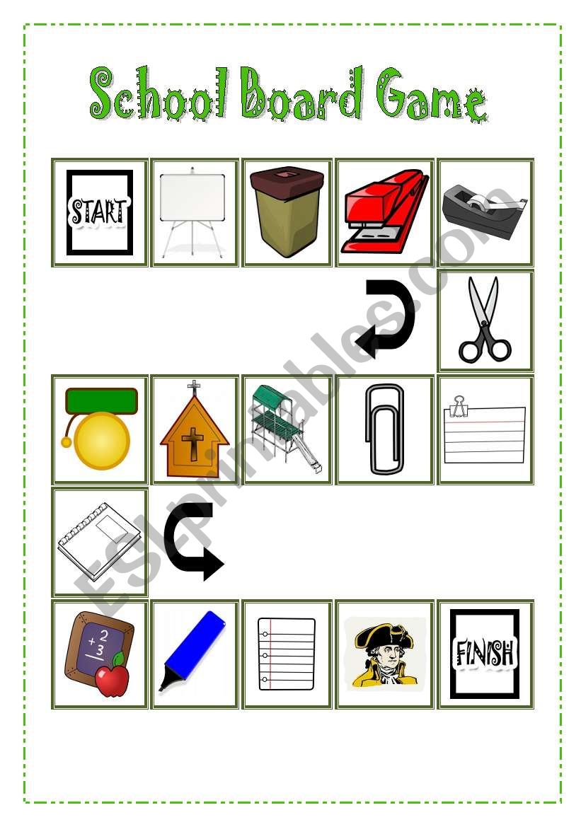 School Board Game worksheet