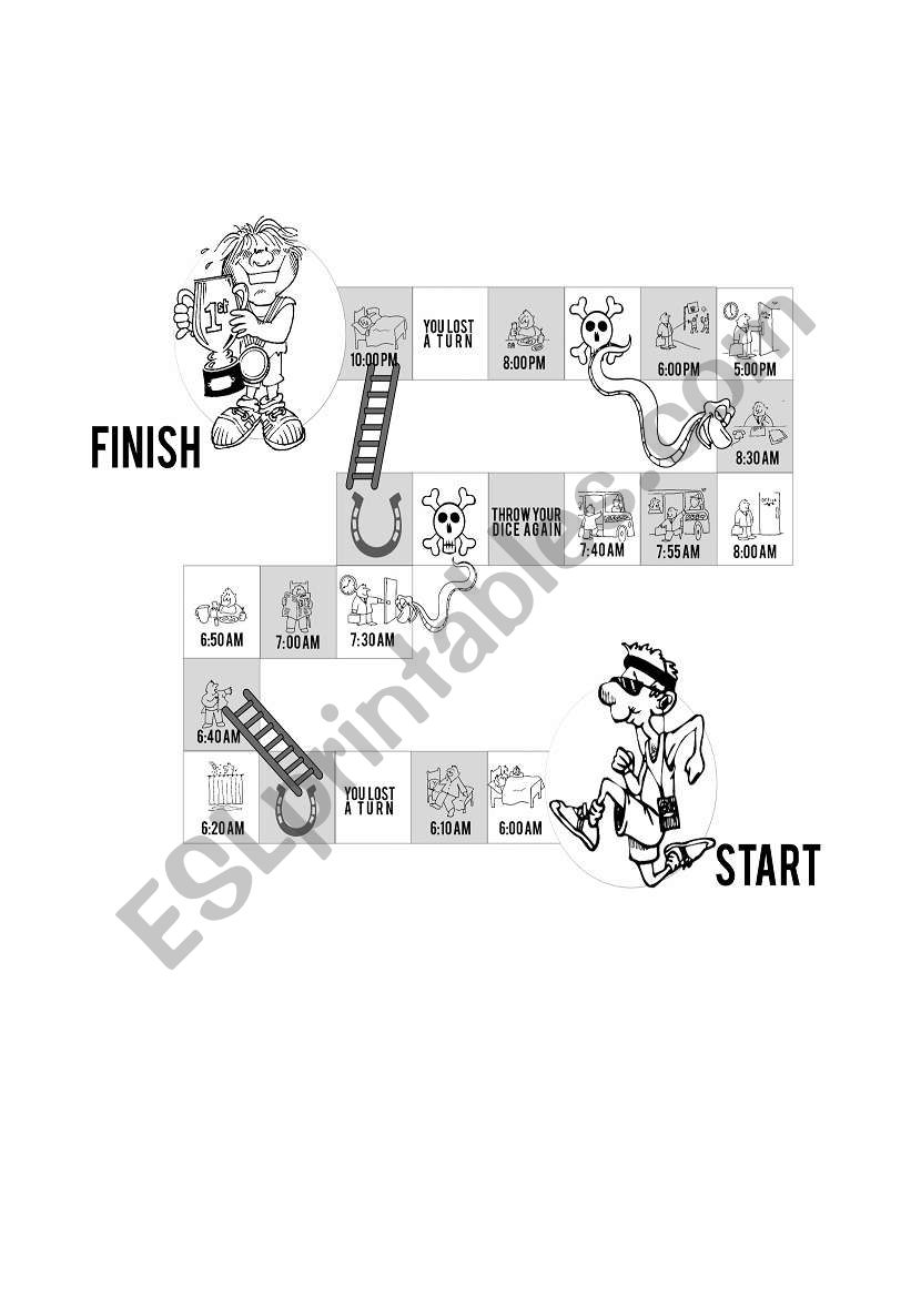 Snakes and Ladders worksheet