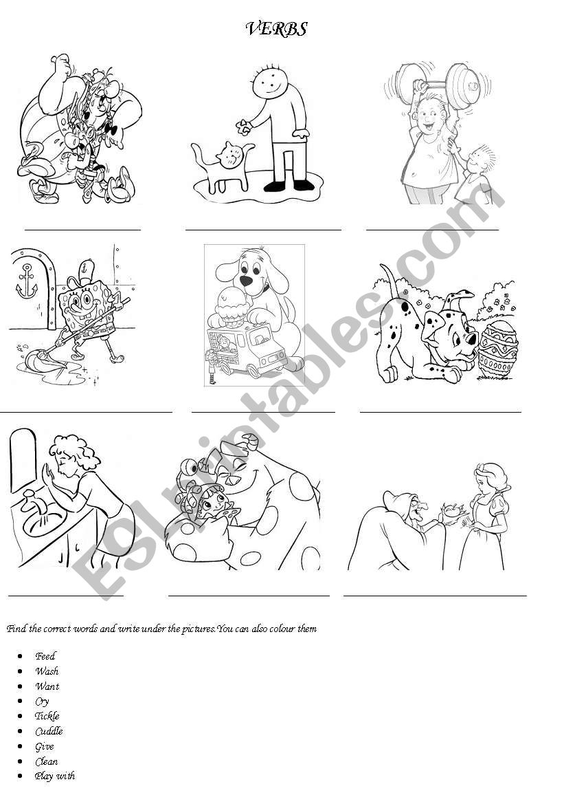 vERBS worksheet