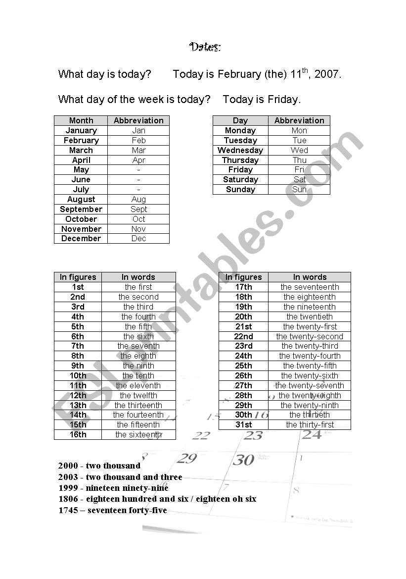 Telling date and time worksheet