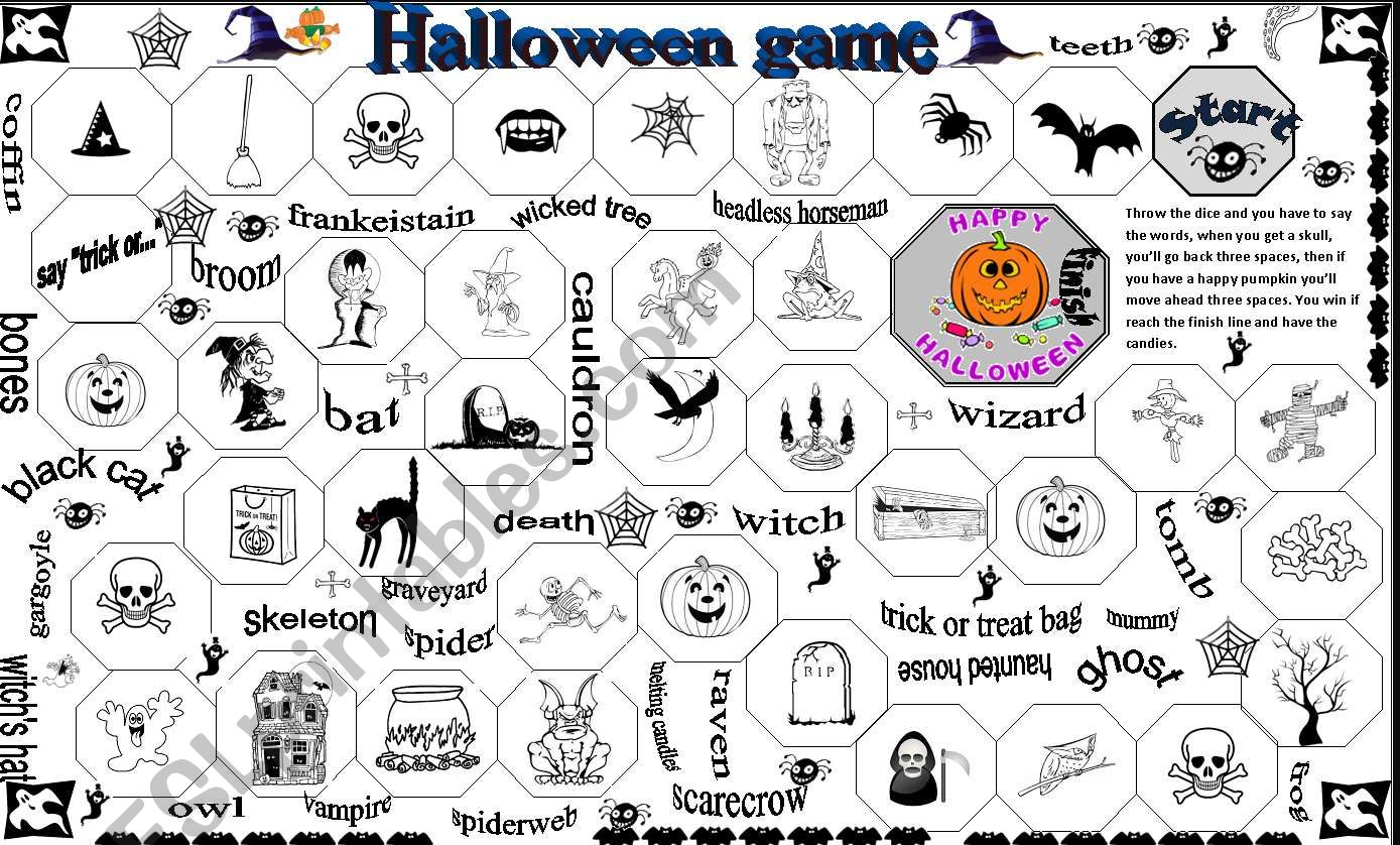 halloween game worksheet