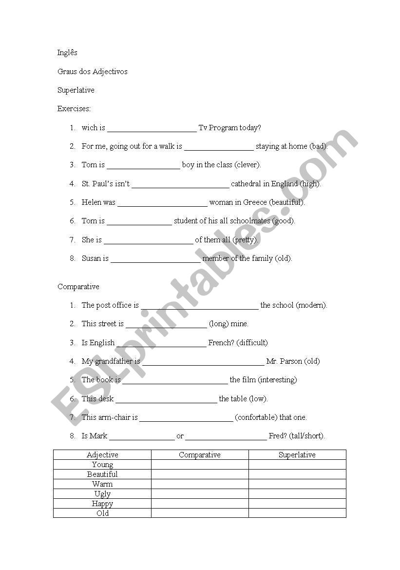 english-worksheets-adjectives-degree