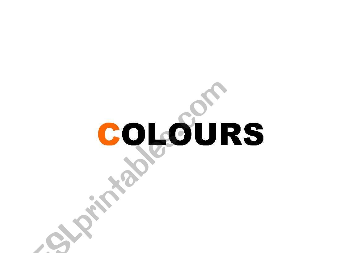 Colours poem worksheet