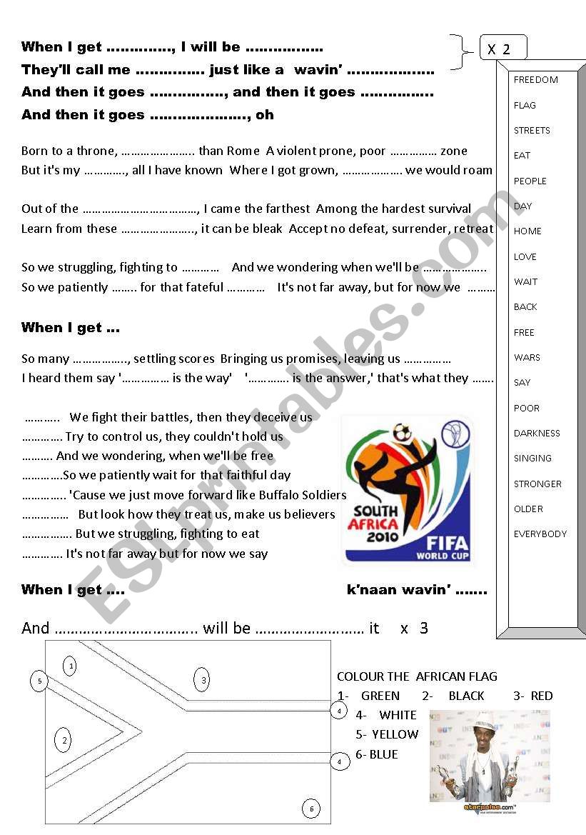 Wavin Flag       KNaan   FLAG COLOURING