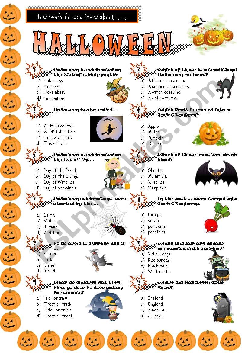 Halloween Quiz worksheet