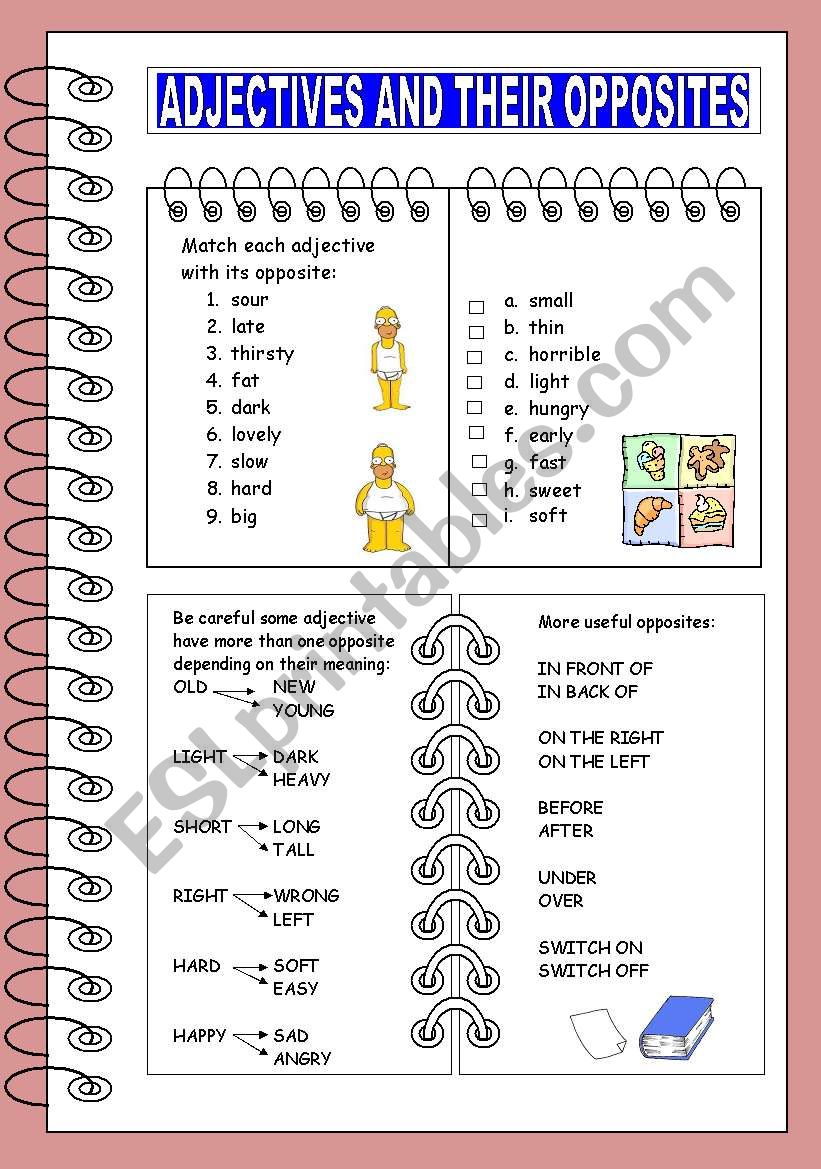 OPPOSITE ADJECTIVES (2) worksheet