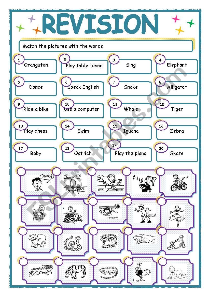 Animals & Actions worksheet