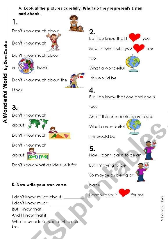 School Subjects worksheet