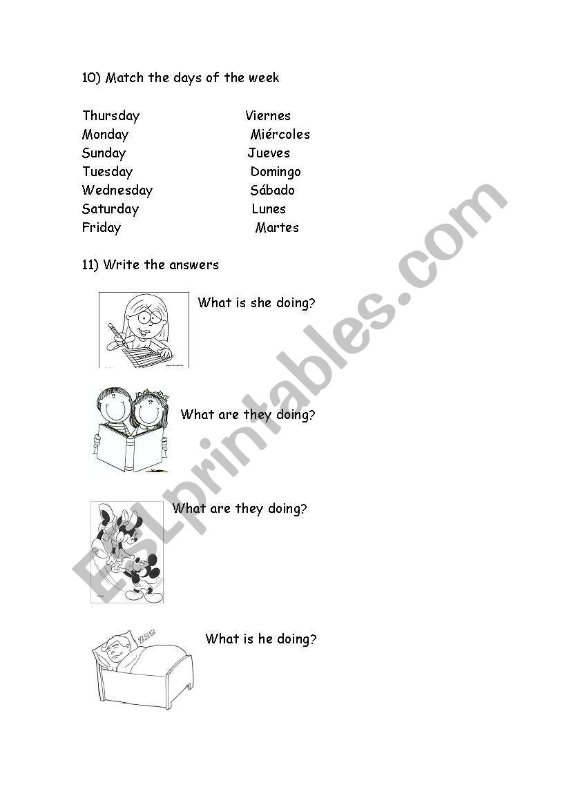 What are they doing? worksheet