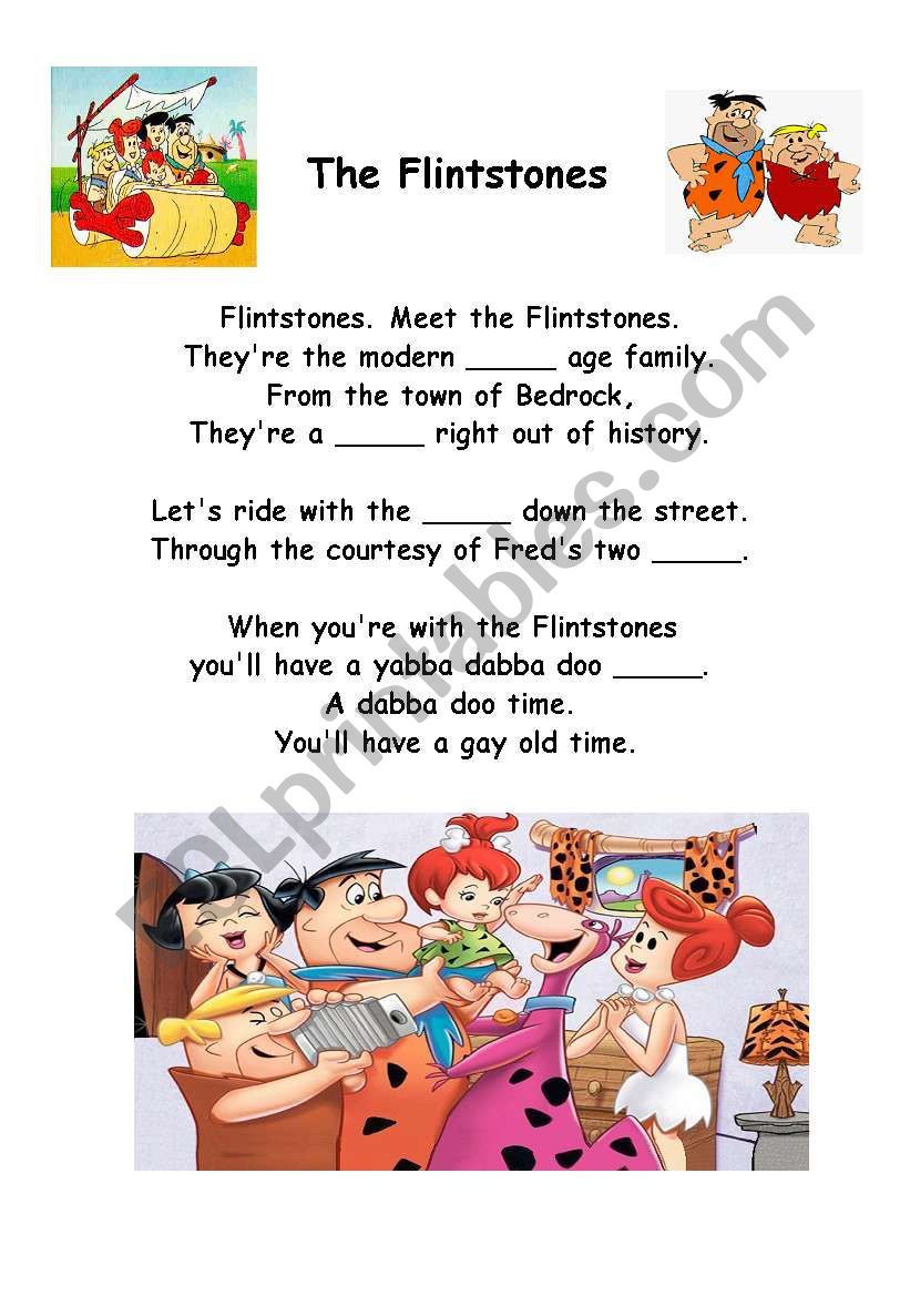 The Flinstones Lyrics Worksheet