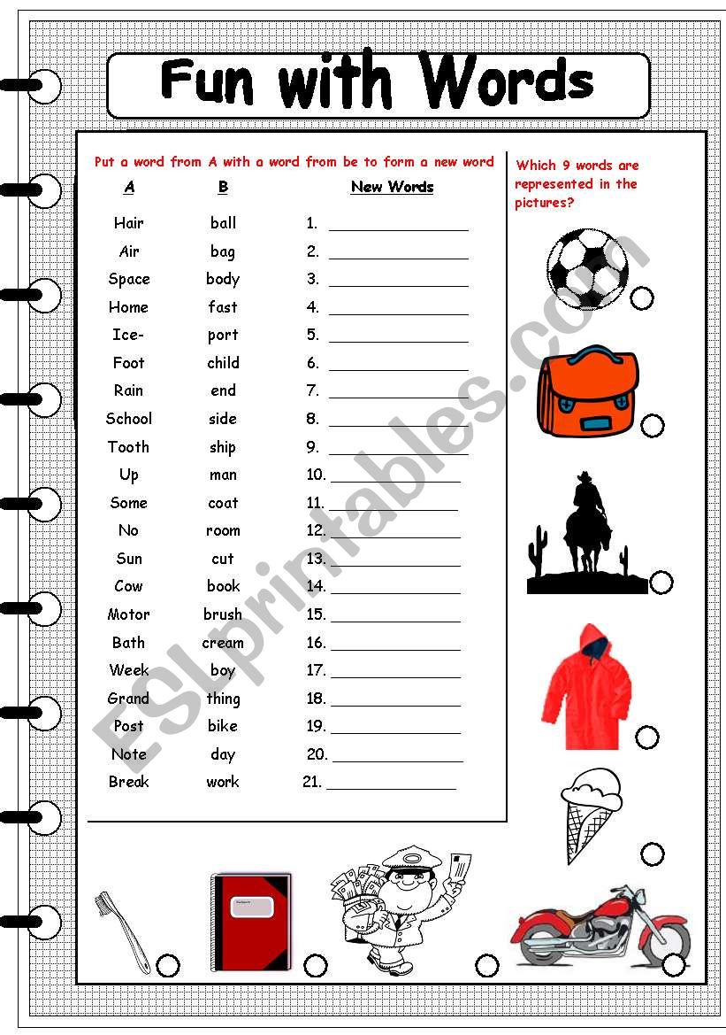 fun with words 6 worksheet