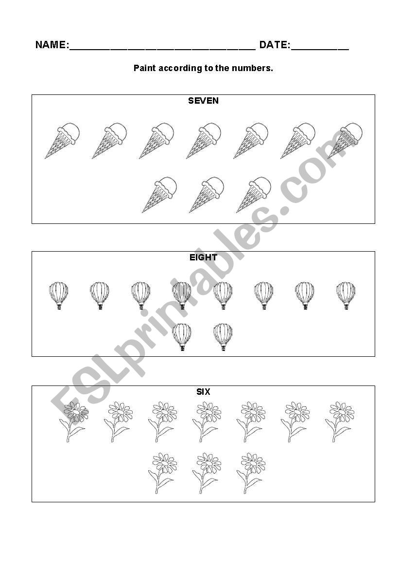 Numbers worksheet