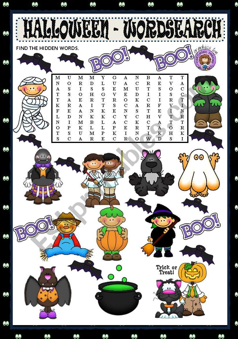 HALLOWEEN - WORDSEARCH worksheet